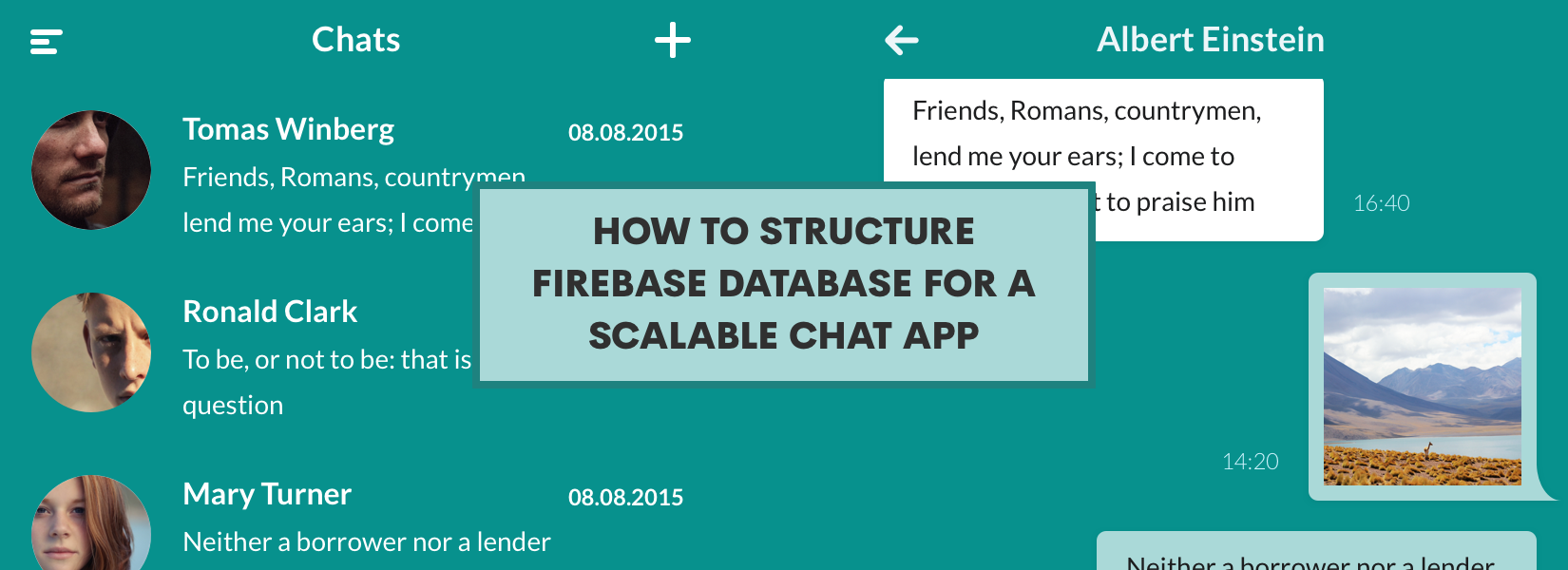 How to structure Firebase database for a scalable chat app